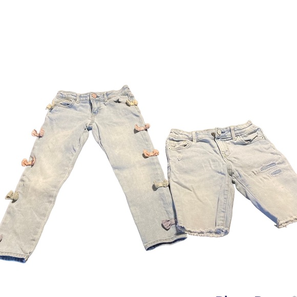 Gymboree Other - Gymboree girls sz. 6 (1) jean with bows and (1) short,  skinny, adjustable waist